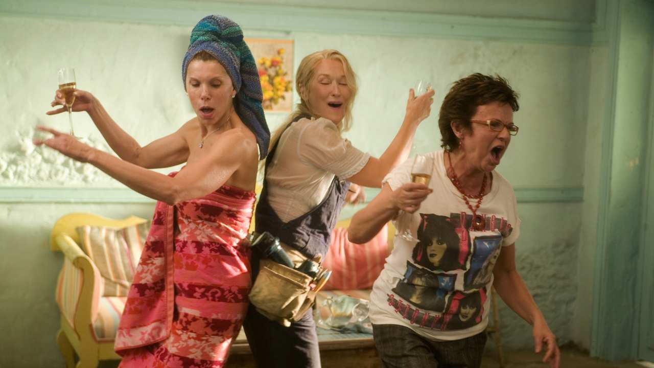 three women drinking